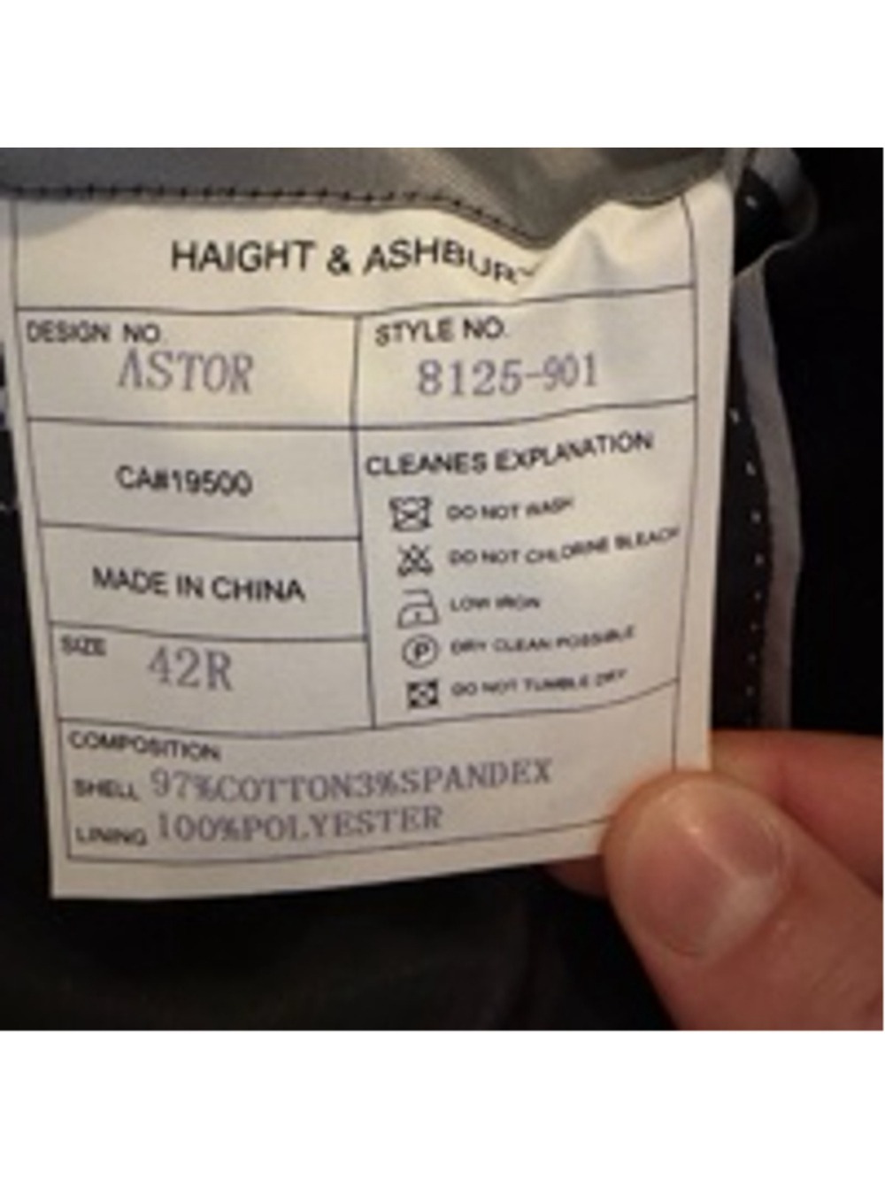 HAIGHT & ASHBURY Black Corduroy Sport Coat 42R - Picture 4 of 4